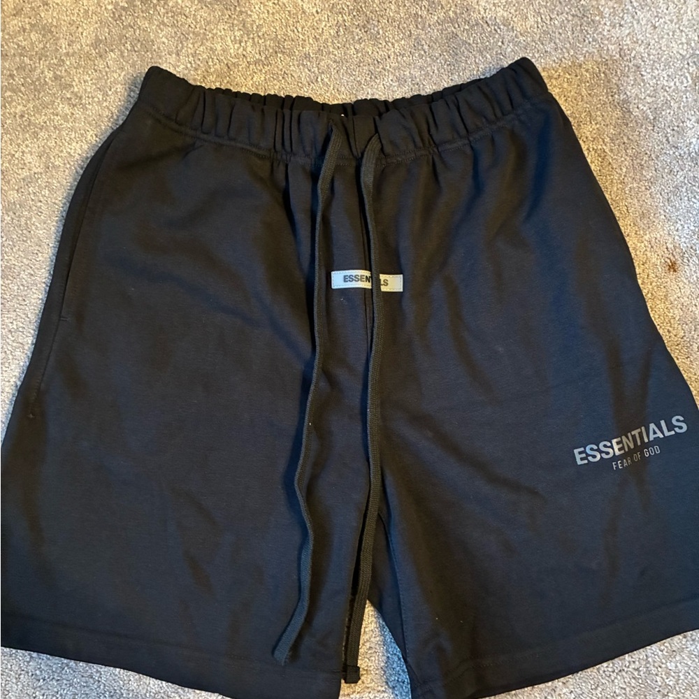 Fear of God Black Athletic Shorts with Elastic Waistband
